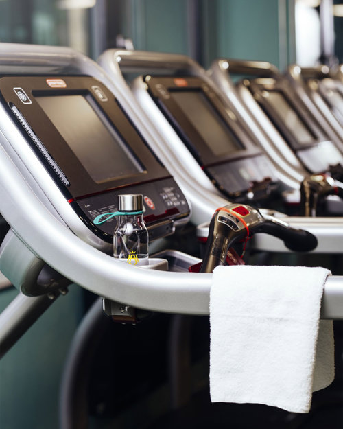 Tredemøller på treningsrom på Hotel Bristol