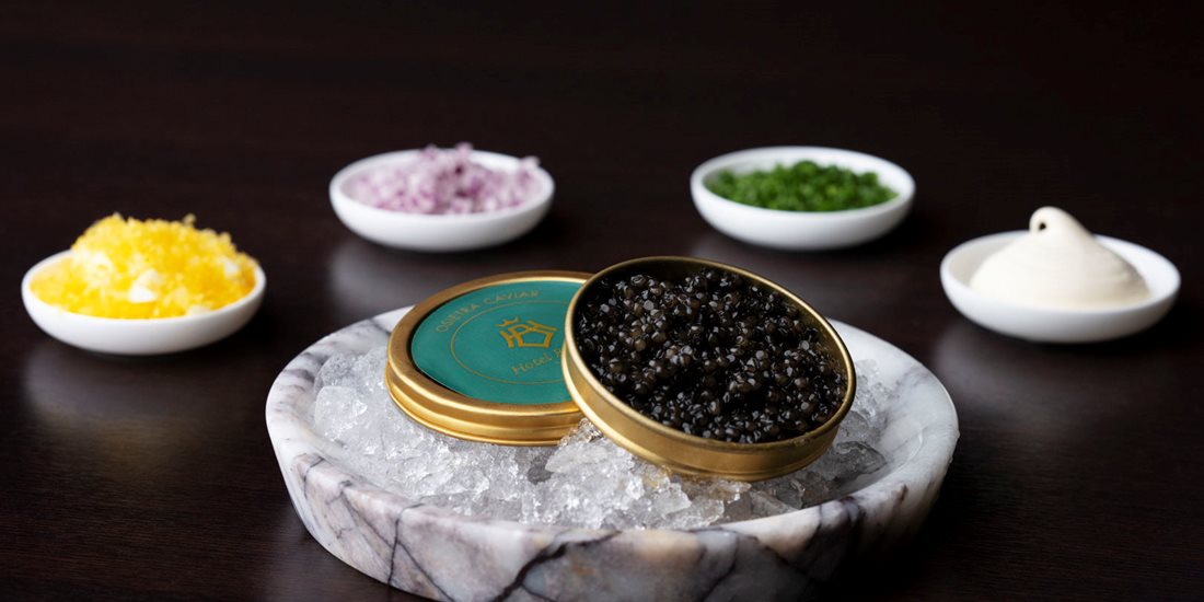 Nærbildet av Osietra-kaviar