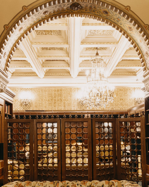 Søyler i Vinterhaven Bibliotekbar på Hotel Bristol