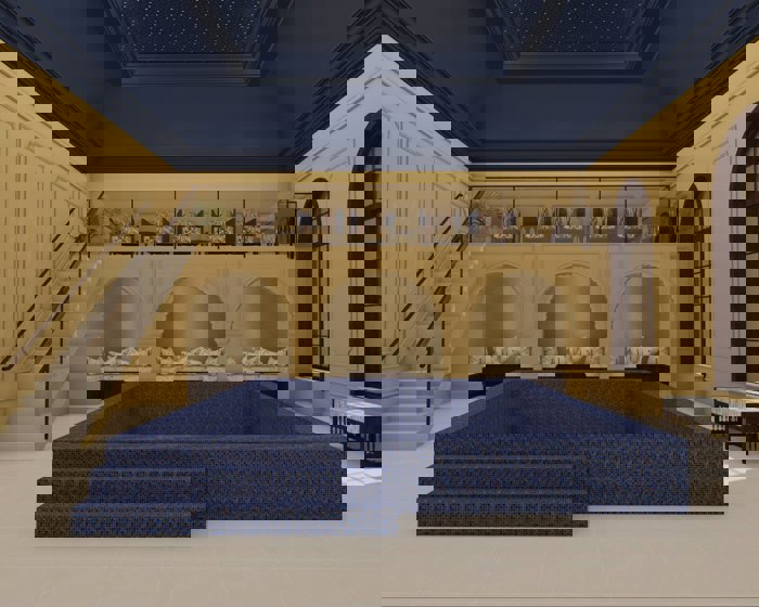 Illustrasjon av bassengrom